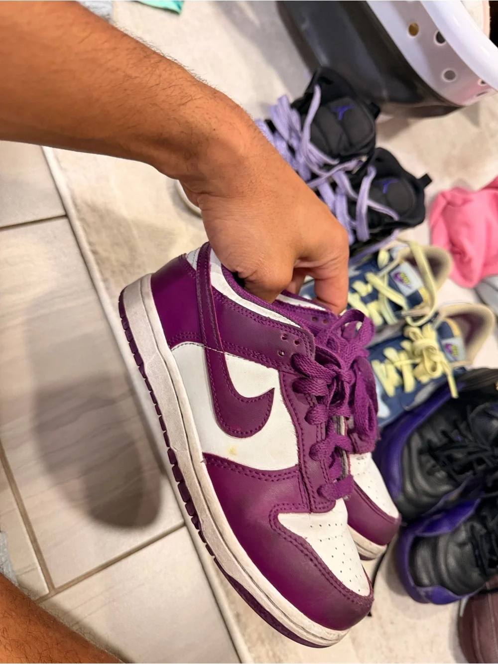 Nike Kids Sneakers in Purple, Black, Blue, Yellow, and Pink - Mixed Styles